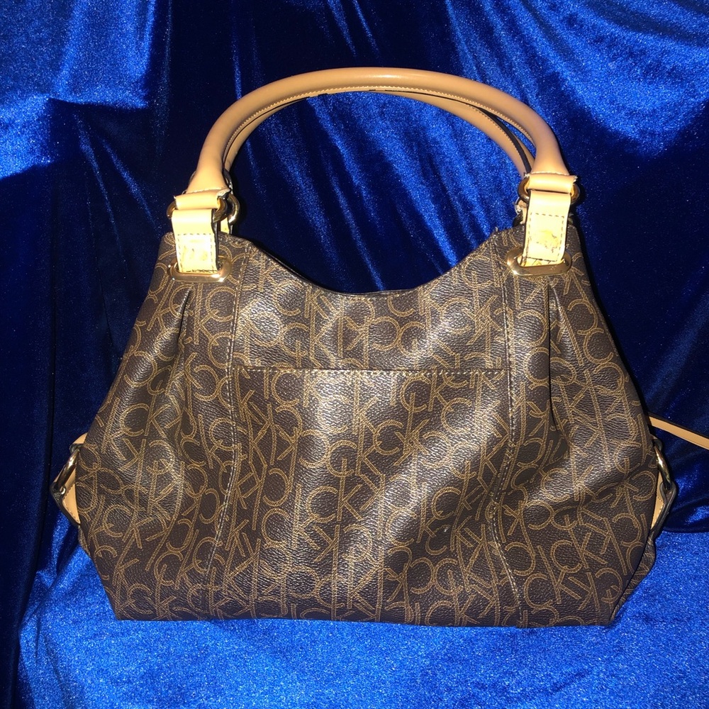🔘 CALVIN KLEIN 🔘 Monogram Shoulder Bag Handbag - Picture 4 of 8